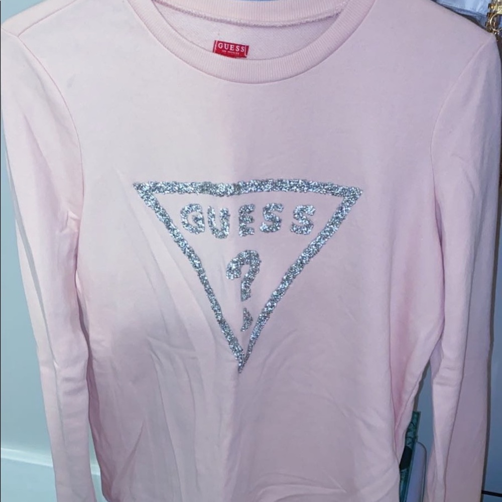 Pink Guess Long Sleeve Top Women’s